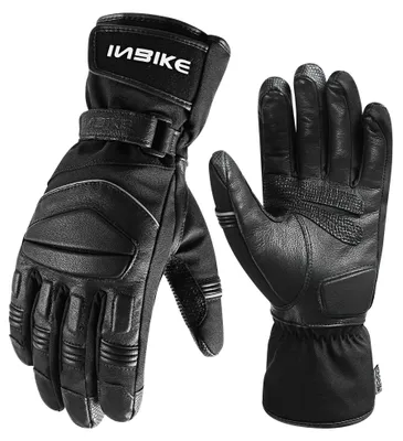 Obrázek produktu pro Motocyklové rukavice - Kožené rukavice - Pánské - Zimní - Dotykový displej - Plná useň - Pro jízdu na motorce a motokros