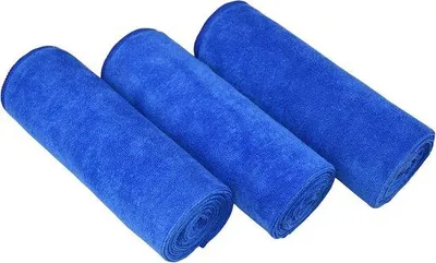 Productafbeelding van Famanu Microvezelsportdoeken - Sneldrogend en absorberend, 3 stuks, 40 cm x 80 cm, donkerblauw