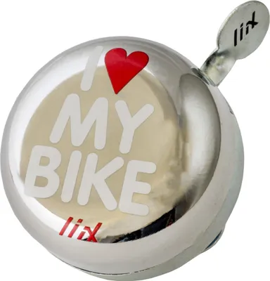 Produktbild von Liix I Love My Bike Chrome, Klingel, Chrom, Rot, Weiß