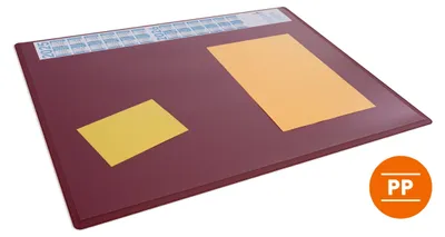 Obrázek produktu pro DURABLE Stolní podložka 650x500 mm s transparentní vrchní fólií PP, ?ervená, 722303, 5 ks