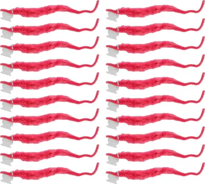 Obrázek produktu pro 20 ks chlupatých červů Soft Touch Plush Material Cute Style DIY Compact Portable Fuzzy Worms for Party Pink
