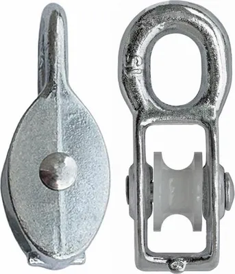 Produktbild von Seilrolle Drahtseilblock Umlenkrolle Blockseilrolle 15 mm Blockrolle