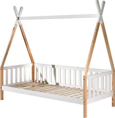 Produktbild von FURNLUX Hausbett Tipi Beige 90x200cm / Hauptfarbe: Beige / Abmessungen: 96 x 206 x 189 cm