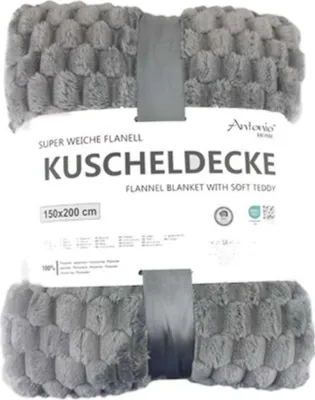 graue Kuscheldecke
