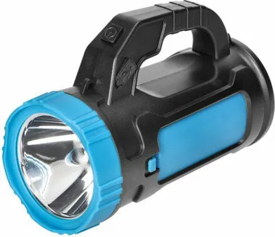Zdjęcie produktu dla Latarka LED SMD 3W + COB 3W, ORNO, czarno-niebieska, 173x85x120mm, bateria 1200mAh