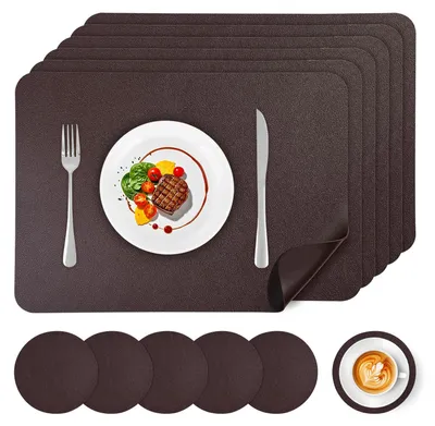 Imagen del producto de Manteles individuales lavables, juego de 6 unidades, 43 x 30 cm, para proteger la mesa en la cocina