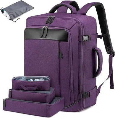 Produktbild von Famanu Reisrucksack 40L mit 4 Packwürfeln - Lila