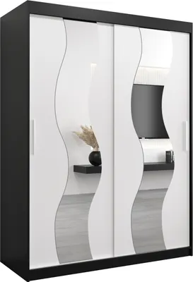 Produktbild von Kleiderschrank, Schiebetürenschrank Schlafzimmer, Schrank mit Spiegel SEWILLA 150 cm