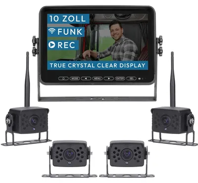 Produktbild von 10" FUNK-Set ELEMENT WIRED HD | mit 4 Kameras | Wohnmobil & LKW bis 21 Meter RVS-24677