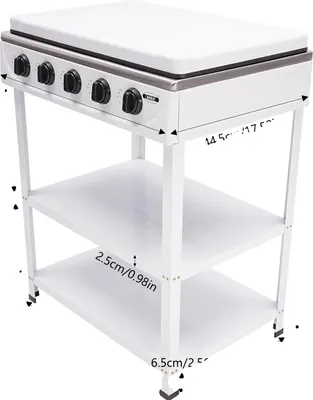 Produktbild von Gasgrill, 5 Brenner, freistehendes Design, WEISS