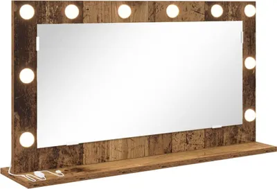 Produktbild von Waschtischspiegel Rechtwinklig Altholz 80 x 45 x 18 cm