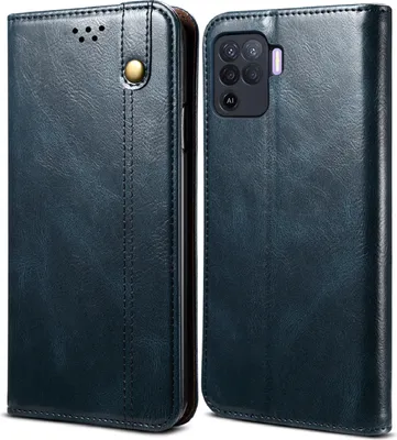Produktbild von OPPO A94 4G Hülle, LaimTop Leder Flip Brieftasche Schutzhülle für OPPO A94 4G Blau
