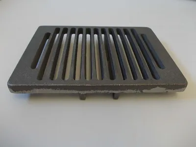 Image de Grille de poêle 20 x 26 cm avec double nervure, grille de cheminée Grille de foyer