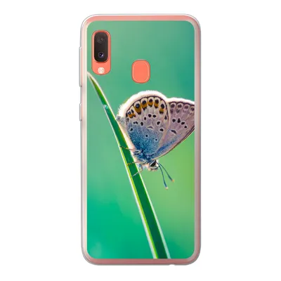 Produktbild von MuchoWow® Handyhülle Schutzhülle Hülle für Samsung Galaxy A20e Schmetterling - Gras - Licht Silikon Softcase Handy Hülle - Abdeckung