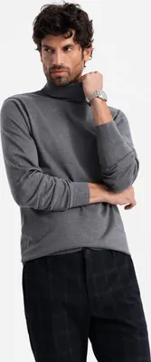 Produktbild von Ombre Clothing Rollkragenpullover für Männer Forfax graue Melange L