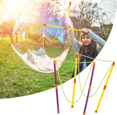 Produktbild von 2 Paar Seifenblasen Groß Stab,Blase Zauberstab,Seifenblasen Spielzeug,Riesenseifenblasen,Bubble Sticks Geschenke,Seifenblasen Kinder