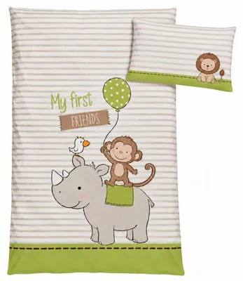 Produktbild von Herding Baby Best - Bettbezug - Bettwäsche - Flanell - 100x135 cm + 1 Kissenbezug