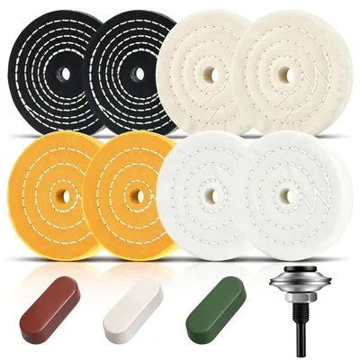 Produktbild von 12-teiliges Polierscheiben-Set, 100 mm, mit Adapter