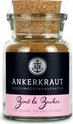 Produktbild von Ankerkraut Zimt und Zucker Gewürzmischung im Korkenglas 100g