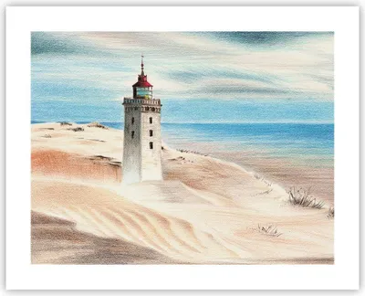 Produktbild von Poster - Poster ohne Rahmen - Laterne Meer Bild - 50x40 cm - Wand Bild - Wanddeko - Wandbilder - Kunstposter - Wandposter - Bilder - Kunstdruck - Wanddekoration - Wandbild - P2XAA50x40-4764