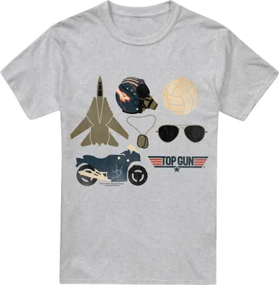 Produktbild von Top Gun - "Items" T-Shirt für Herren TV6982 (4XL) (Sport Heide)