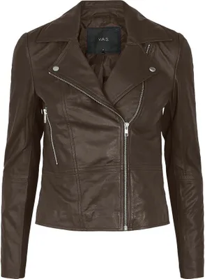 Image de Veste de motard pour femme YAS, modèle YASSOPHIE, en cuir