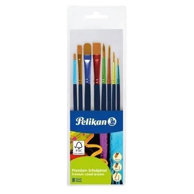 Zdjęcie produktu dla Pelikan 701181 Pelikan Premium Pinsel-Set Größe 3, 4, 6, 8, 10, 12, 8-teilig