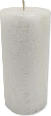 Produktbild von Kerze mit Schimmer - 7 x 15 cm weiß - 1 Stück