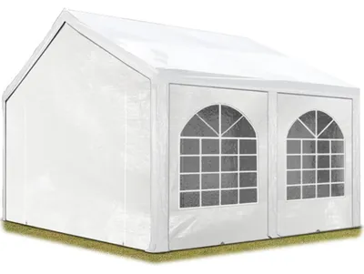 Produktbild von TOOLPORT Hochwertiges Partyzelt 4x5 m Pavillon Zelt PE Plane 450 N Gartenzelt Festzelt Wasserdicht weiß