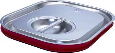 Produktbild von AcMax GN 1/2 Deckel Gastronormbehälter Silikon Abdeckung GN-Behälter Edelstahl