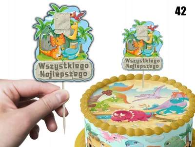 Produktbild von Tortenstecker Kuchendeko Geburtstag - Dinosaurier