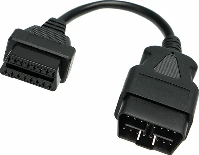 Produktbild von OBD 2 II Verlängerung Kabel Stecker auf Buchse 20 cm 16 Pin Diagnose Interface