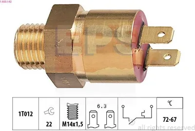 Produktbild von EPS 1.850.142 Temperaturschalter Kühlerlüfter Thermoschalter für VOLVO 340-360 (343, 345) 340-360 Stufenheck (344)