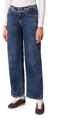 Productafbeelding van Street One wijde broek, medium blauw, zachte wassing, maat 31