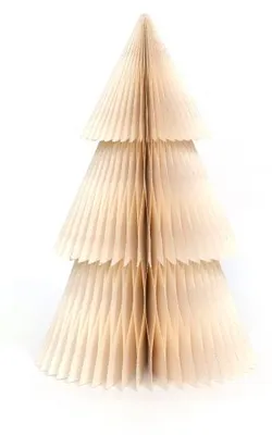 Only Natural – Wabenpapier-Weihnachtsbaum – Elfenbein – 30 cm – Ansicht 1