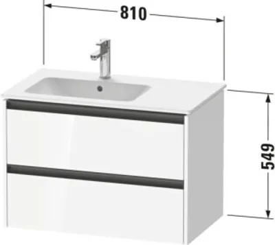 Produktbild von Duravit K25267055550000 Ketho2 WTU WH 810x480x549 Ei
