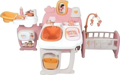 Zdjęcie produktu dla Domek dla Lalek Smoby Baby Nurse, Duży Domek dla Niemowląt, 19 Akcesoriów, Składany, Od 3 Lat
