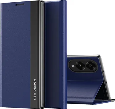 Immagine prodotto di Custodia per Samsung Galaxy S25 Edge Custodia magnetica in Finto cuoio con funzione stand Blu scuro