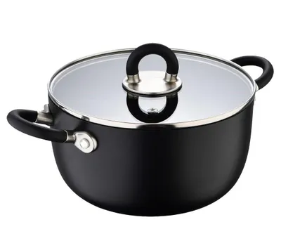 Produktbild von Masterpro by ALESSI Topf 24x10,5cm mit Deckel schwarz