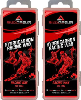 Image de SkinRocks Hydrocarbon Racing Wax Ski Ski de fond Snowboard Professional Wax Red 250g