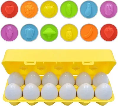 Produktbild von pädagogisches Mathematik Spielzeug,Baby Entwicklungsspielzeug, Form Match Puzzles,Eier Spiel, sensorisches Spielzeug für Kinder im Alter von 3+Jahren