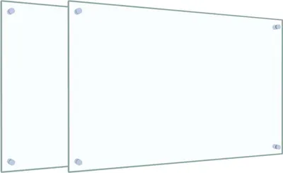 Zdjęcie produktu dla vidaXL Półki kuchenne 2 szt. Przezroczyste szkło hartowane 80x50 cm