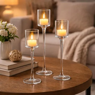 Productafbeelding van Grote 40 cm Zilveren Theelicht Kaars Lantaarn Votief Houder Decoratief Ornament Middenstuk Home Decor Sier Theelichthouder Kerst