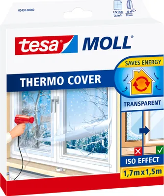 Produktbild von tesamoll Thermo Cover Isolierfolie Fenster (1 Stck.) - 1,7 x 1,5 m - transparent