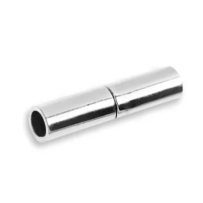 5 Magnetschließen / Magnetverschluss / Kettenverschluss, silber, Ø Größenwahl
