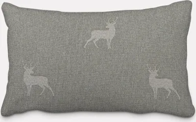 Produktbild von SCHÖNER LEBEN. Kissenhülle helle Hirsche beige braun türkis Größe 40x60cm (HxB) 40x60cm (HxB) Größe