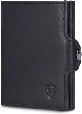 Produktbild von Slim Wallet mit Münzfach & RFID-Schutz - Mini Geldbörse Herren & Damen - Kartenetui Kreditkartenetui - Portmonee Geldbeutel Portemonnaie klein