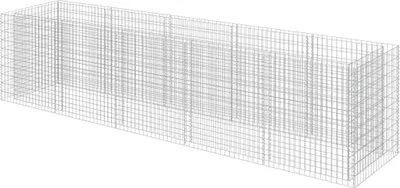 Obrázek produktu pro vidaXL Gabionové zvýšené lůžko z pozinkované oceli 450 × 90 × 100 cm