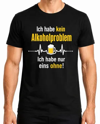 Zdjęcie produktu dla Nie mam problemu z alkoholem. Mam tylko chęć na piwo. Męski T-shirt, czarny, rozmiar M