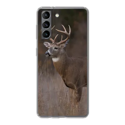 Produktbild von MuchoWow® Handyhülle Schutzhülle Hülle für Samsung Galaxy S21 Herbst - Hirsche - Gras - Natur - Tiere Silikon Softcase Handy Hülle - Softcase
